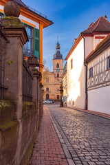 Obraz premium Old town of Bamberg in sunny winter day, Bavaria, Upper Franconia, Germany