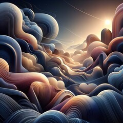 Fototapeta premium abstract background with waves