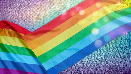 rainbow flag pattern on fabric texture for lgbt pride for transgender day of remembrance and transgender awareness week concept