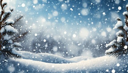 Fototapeta na wymiar snowfall winter background