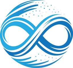 Infinity Shape Abstract Logo Template Vector