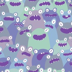 Cartoon animals seamless frogs pattern for wrapping paper and fabrics and linens and kids clothes print
