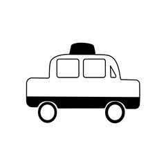 シンプルなパトカーのアイコン