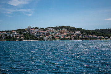 view of the Croatian town from the sea