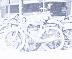 bicycle in snow