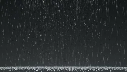 Poster falling raindrops footage animation in slow motion on black background black and white luminance matte rain animation with start and end perfect for film digital composition projection mapping © Irene