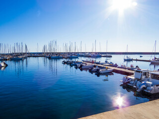 Fototapeta na wymiar Port of La Caletta, Sardinia, Italy