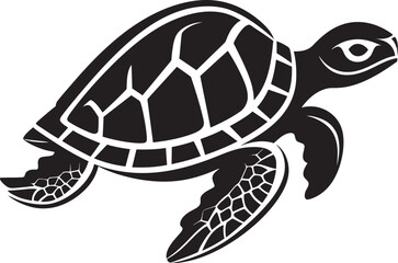 Detailed Black Turtle Design in VectorTurtle Lines Black Vector Artwork