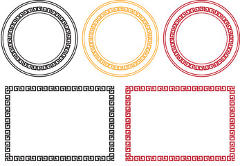 中華風　フレームイラストセット