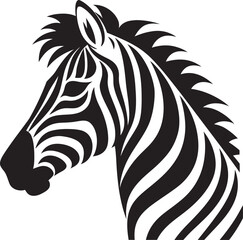 Dynamic Elegance Zebra Stripes Vector DesignInk and Ivory Zebra Black Art in Vector