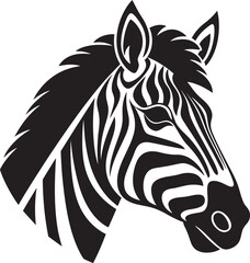 Zebra Zen Black and White Vector MasterpieceInk Symphony Zebra Stripes Vector Prowess