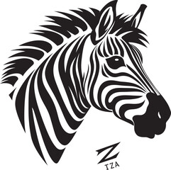 Abstract Safari Zebra Black Vector DelightMonochrome Mirage Zebra Pattern Vector Elegance