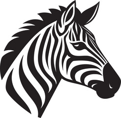 Fototapeta na wymiar Zebra Serenade Graphic Black Vector HarmonyMonochrome Majesty Revealed Zebra Vector