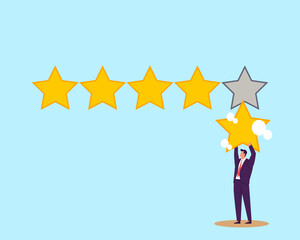 Performance rating or customer feedback, credit score or satisfaction measurement, quality control or improvement concept