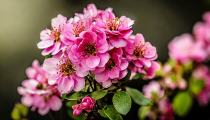 pink bloom against background