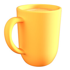 Cup Mug For tea coffee isolated 3D render Ilustration