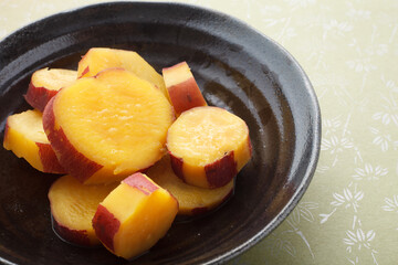 薩摩芋の甘露煮　　スタジオ撮影