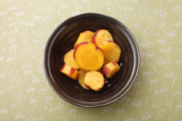 薩摩芋の甘露煮　　スタジオ撮影