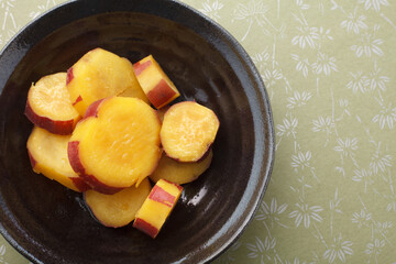 薩摩芋の甘露煮　　スタジオ撮影
