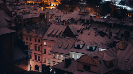 Night Prague. View of the city