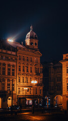 Night Prague. View of the city