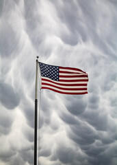 Obraz premium Stars and Stripes in a storm