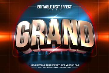 Grand 3D editable text effect template