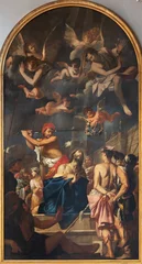 Tuinposter VICENZA, ITALY - NOVEMBER 7, 2023: The painting of  Decapitation of St. James the Greater in the church Chiesa di San Giacomo Maggiore by unknown baroque artist.  © Renáta Sedmáková