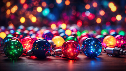 Twinkling Christmas Lights and Baubles 10