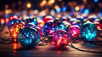 Twinkling Christmas Lights and Baubles 26