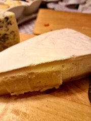 cheese on a wooden board