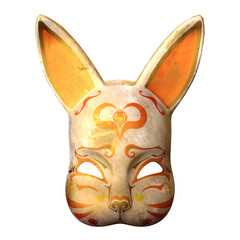 Obraz premium Bunny Mask Festival isolated 3D render Ilustration