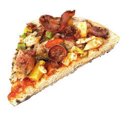 slice of pizza 3D render isolated illustration