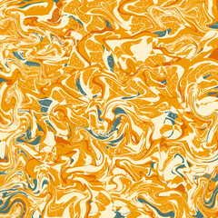 Abstract style chaotic wavy beige-biue-orange design - background. Multicolored vector illustration for cards, business, banners, wallpaper, textile	