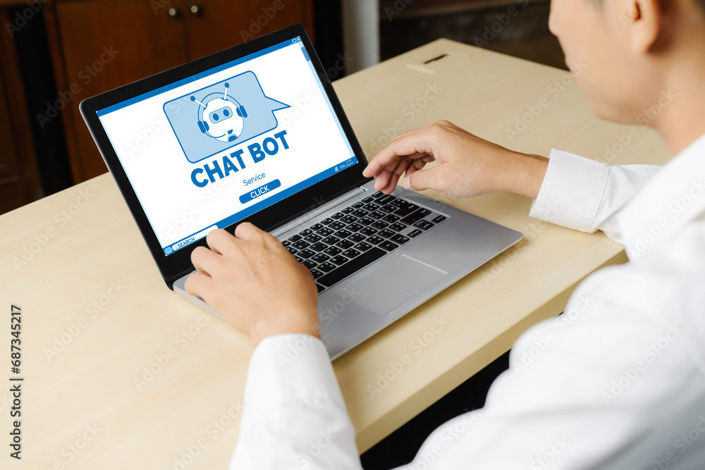 Poster chatbot software application for modish online business that automatically reply to customer questio
