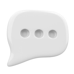 text Bubbling icon symbol isolated 3D render Ilustration