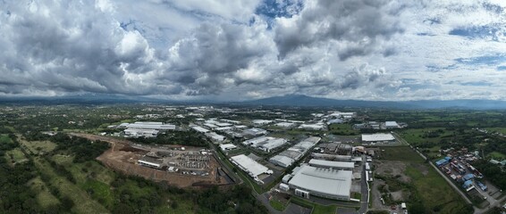 Fototapeta na wymiar Aerial View of the Coyol Free Trade Zone in Costa Rica