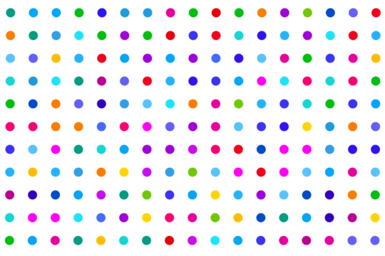 Background PNG of multi-colored dots on a transparent background for design and creativity 