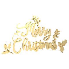Fototapeta na wymiar The Gold text for Christmas or Holiday concept 3d rendering