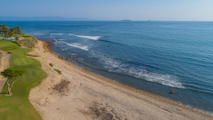 Punta de Mita golf course at the beach aerial view