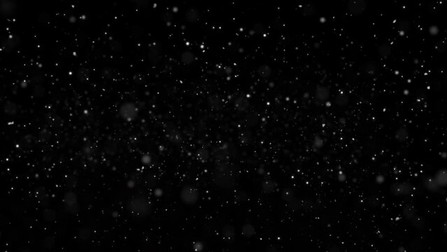 Dust particles overlay floating Glittering Particles transparent background with black background