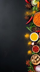 Fototapeta na wymiar Delicious Holi Food Vertical Banner