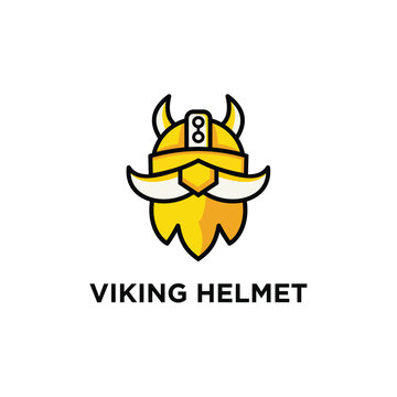 viking helmet moderen style logo
