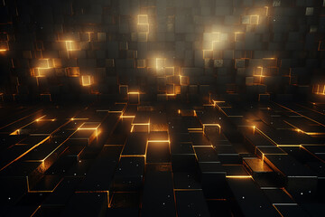 Obraz premium Gold Technology Background