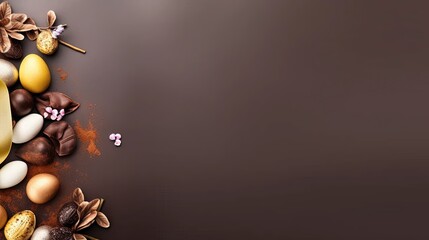 Naklejka premium Sweet Easter Chocolate Banner