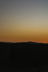 sunset over the mountains