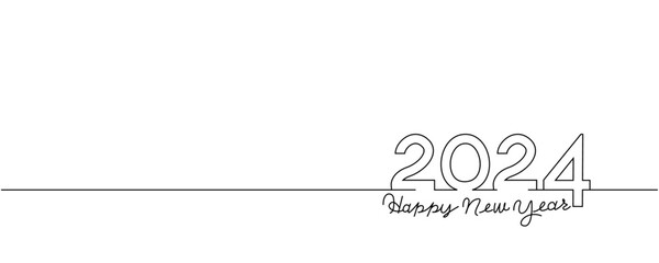 Obraz na płótnie Canvas 2024 Happy new year illustration. New year celebration background. Vector illustration.