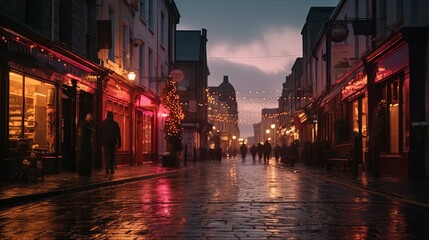 Dusk in Galway City