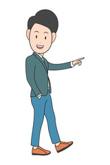 Cute Employee Cartoon Clipart Graphic

