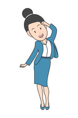 Funny Employee Cartoon Illustration Graphic
